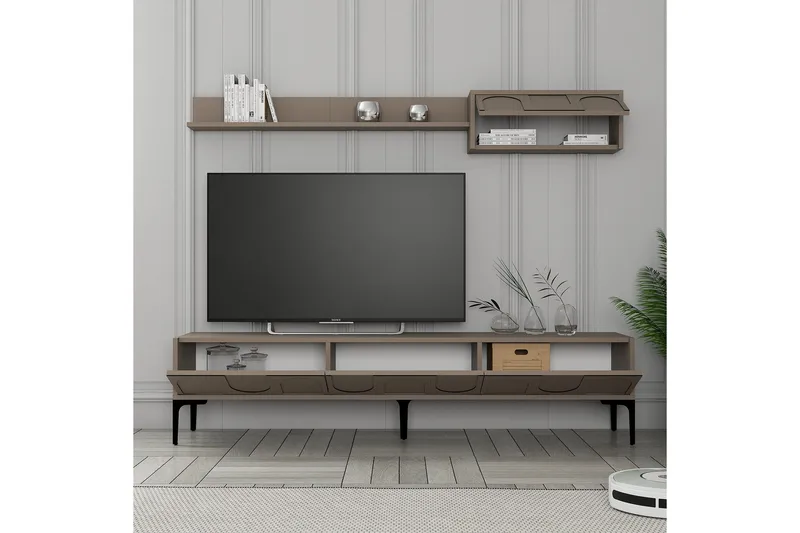 Hazim Tv-bänk 180 cm - Svart - Möbler - Tv möbel & mediamöbel - TV bänk & mediabänk