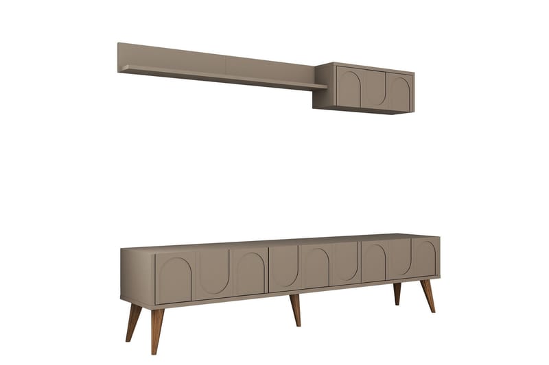 Hazim Tv-bänk 180 cm - Valnöt - Möbler - Tv möbel & mediamöbel - TV bänk & mediabänk
