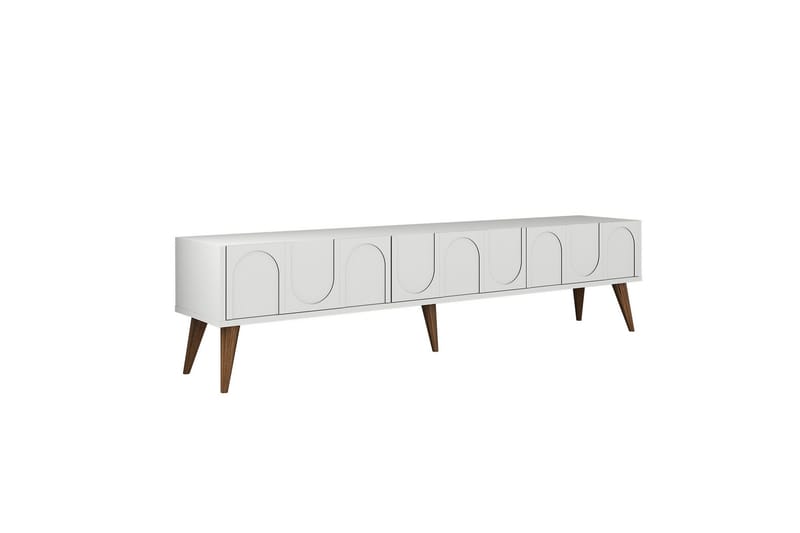 Hazim Tv-bänk 180 cm - Vit/Valnöt - Möbler - Tv möbel & mediamöbel - TV bänk & mediabänk