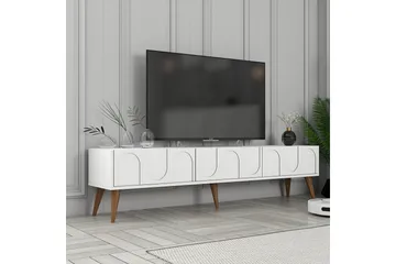 Hazim Tv-bänk 180 cm - Vit/Valnöt - Möbler - Tv möbel & mediamöbel - TV bänk & mediabänk