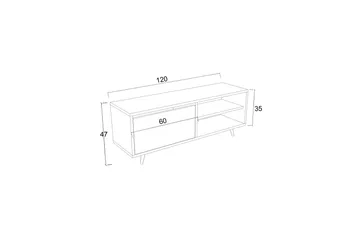 Hazle Tv-bänk 120 cm - Beige - Möbler - Tv möbel & mediamöbel - TV bänk & mediabänk