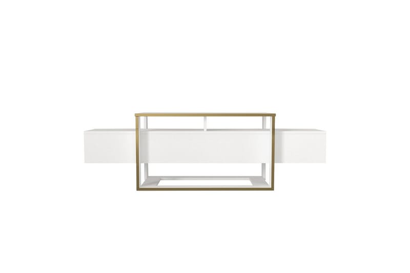 Herb Tv-bänk 160 cm - Guld/Vit - Möbler - Tv möbel & mediamöbel - TV bänk & mediabänk