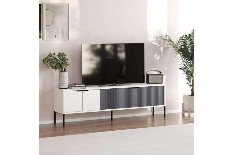 Hew Tv-bänk 150 cm - Vit/Antracit - Möbler - Tv möbel & mediamöbel - TV bänk & mediabänk