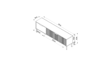 Hew Tv-bänk 150 cm - Vit/Valnöt - Möbler - Tv möbel & mediamöbel - TV bänk & mediabänk