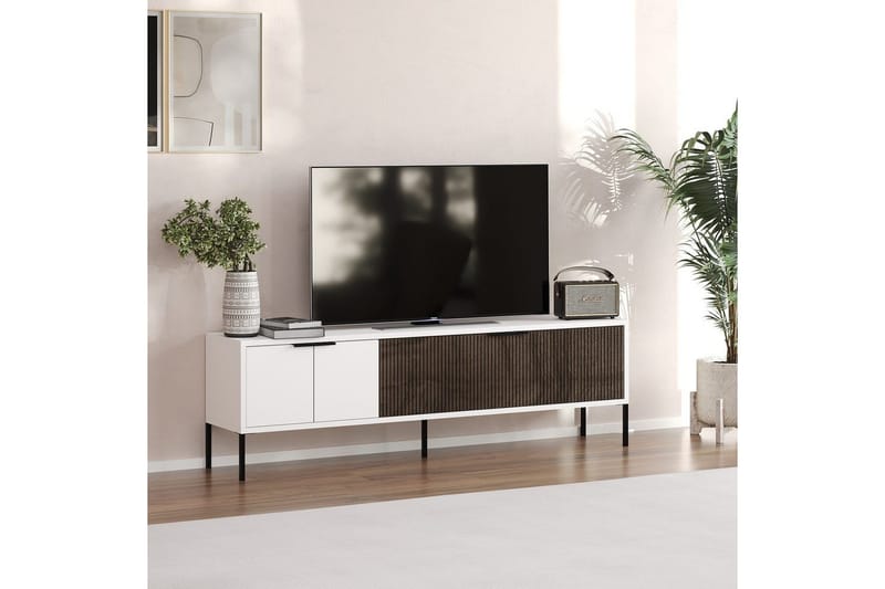 Hew Tv-bänk 150 cm - Vit/Valnöt - Möbler - Tv möbel & mediamöbel - TV bänk & mediabänk