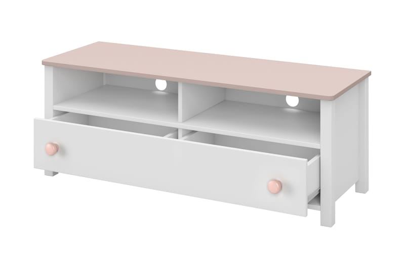 Hilts Tv-bänk 120x42 cm - Vit/Rosa - Möbler - Tv möbel & mediamöbel - TV bänk & mediabänk