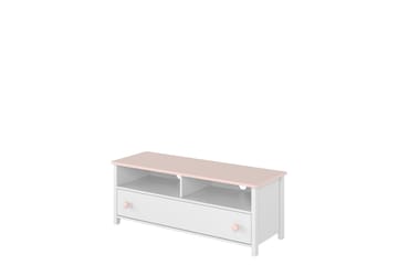Hilts Tv-bänk 120x42 cm - Vit/Rosa - Möbler - Tv möbel & mediamöbel - TV bänk & mediabänk