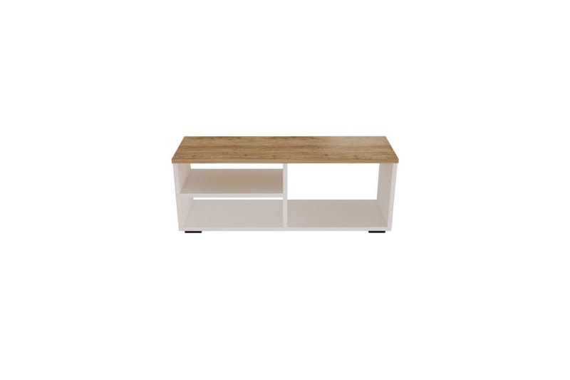 Hollowmere Tv-bänk 115 cm - Mediumfärgat trä/Vit - Möbler - Tv möbel & mediamöbel - TV bänk & mediabänk