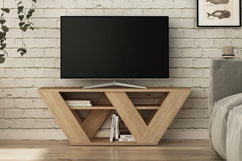 Homitis Tv-Bänk 110 cm - Ljusbrun - TV bänk & mediabänk