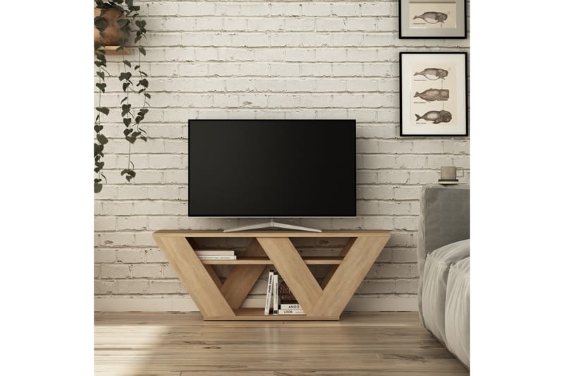 Homitis Tv-Bänk 110 cm - Ljusbrun - TV bänk & mediabänk