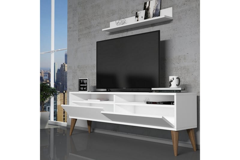 Hoptrup TV-Möbelset 150 cm - Extra Vit - TV-möbelset