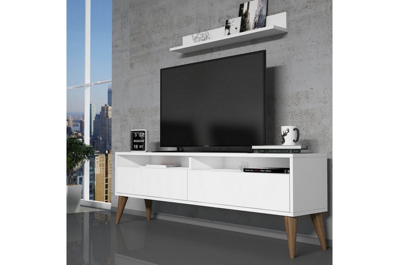 Hoptrup TV-Möbelset 150 cm - Extra Vit - TV-möbelset