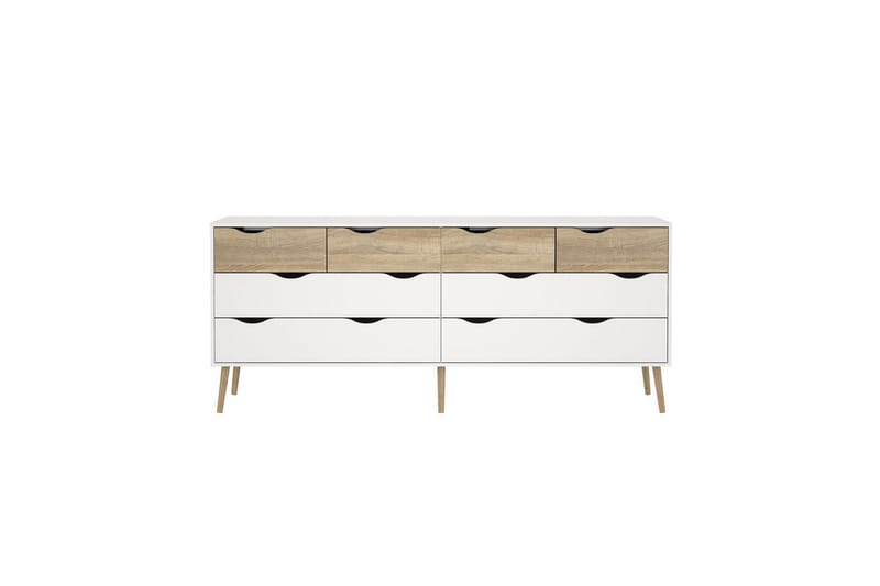 Hostafranc Tv-bänk 196 cm - Vit/Natur - Möbler - Tv möbel & mediamöbel - TV bänk & mediabänk