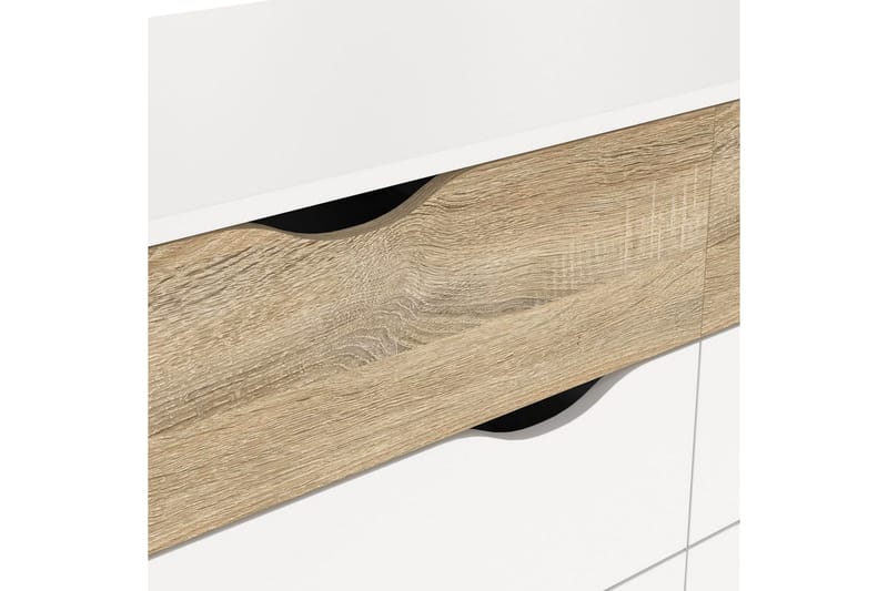 Hostafranc Tv-bänk 196 cm - Vit/Natur - Möbler - Tv möbel & mediamöbel - TV bänk & mediabänk