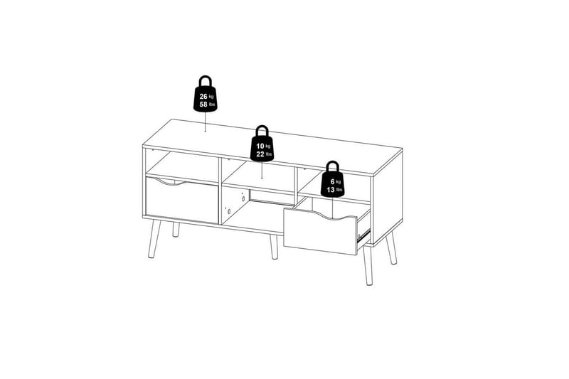 Hostafranc Tv-bänk 57,4 cm - Möbler - Tv möbel & mediamöbel - TV bänk & mediabänk