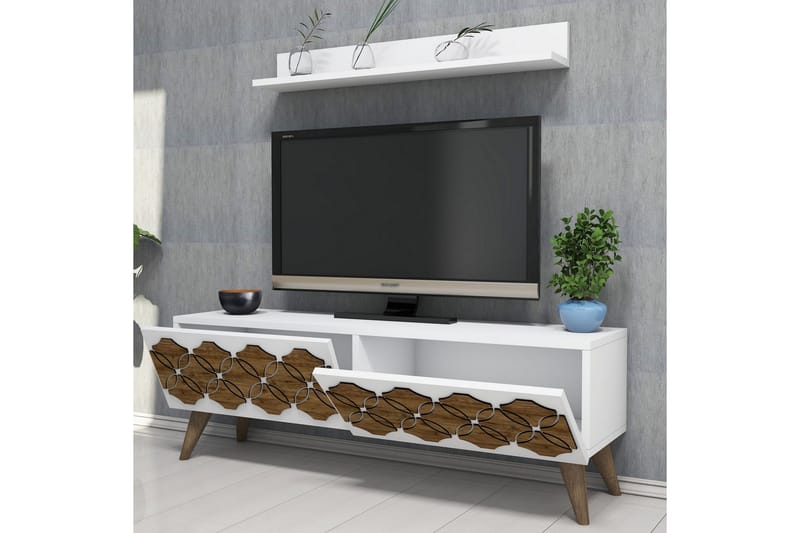Hovdane TV-Möbelset 120 cm - Vit - TV-möbelset