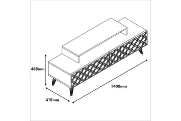Hovdane TV-Möbelset 140 cm - Brun - Möbler - Tv möbel & mediamöbel - TV-möbelset