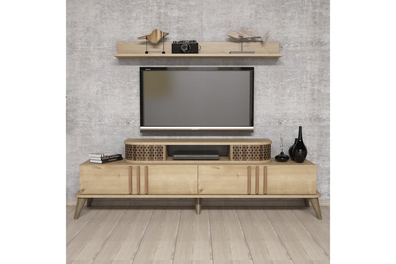 Hovdane TV-Möbelset 168 cm - Beige - TV-möbelset