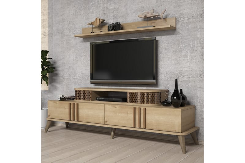 Hovdane TV-Möbelset 168 cm - Beige - TV-möbelset