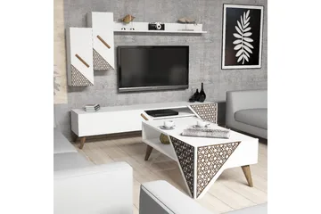 Hovdane TV-Möbelset 180 cm - Vit - Möbler - Tv möbel & mediamöbel - TV-möbelset