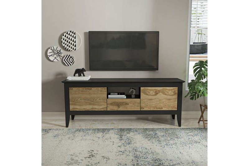 Hue Tv-bänk 150 cm - Svart/Ek - Möbler - Tv möbel & mediamöbel - TV bänk & mediabänk