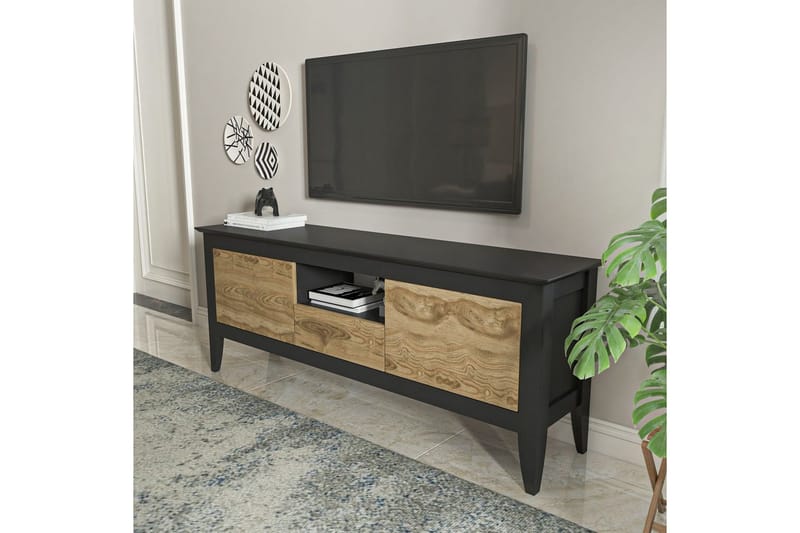 Hue Tv-bänk 150 cm - Svart/Ek - Möbler - Tv möbel & mediamöbel - TV bänk & mediabänk
