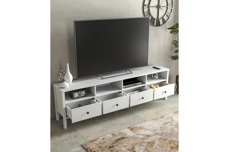 Illen Tv-bänk 200 cm - Natur/Vit - Möbler - Tv möbel & mediamöbel - TV bänk & mediabänk