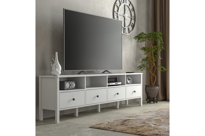 Illen Tv-bänk 200 cm - Natur/Vit - Möbler - Tv möbel & mediamöbel - TV bänk & mediabänk