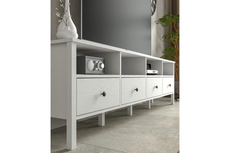 Illen Tv-bänk 200 cm - Natur/Vit - Möbler - Tv möbel & mediamöbel - TV bänk & mediabänk