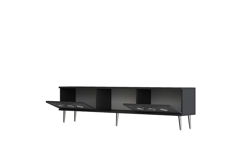 Ilna Tv-bänk 150 cm - Antracit/Silver - Möbler - Tv möbel & mediamöbel - TV bänk & mediabänk