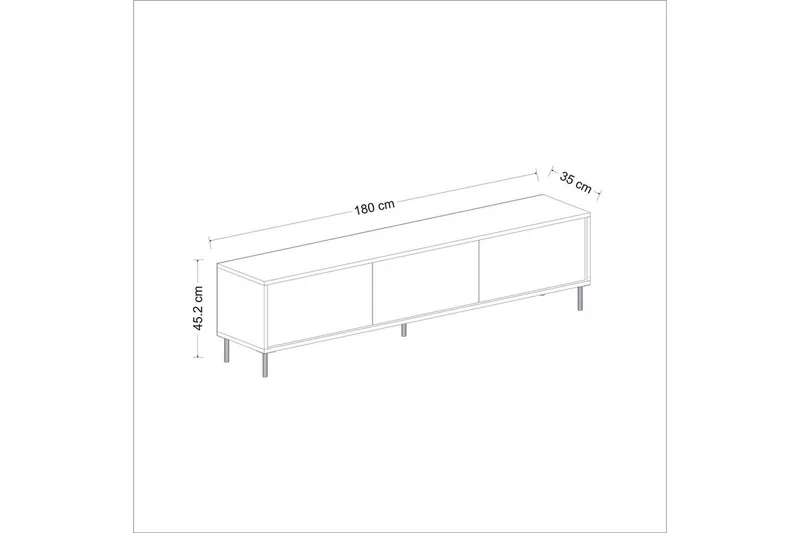 Imaj Tv-bänk 180 cm - Vit - Möbler - Tv möbel & mediamöbel - TV bänk & mediabänk