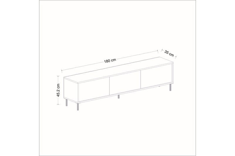 Imaj Tv-bänk 180x35 cm Svart - Hanah Home - Möbler - Tv möbel & mediamöbel - TV bänk & mediabänk