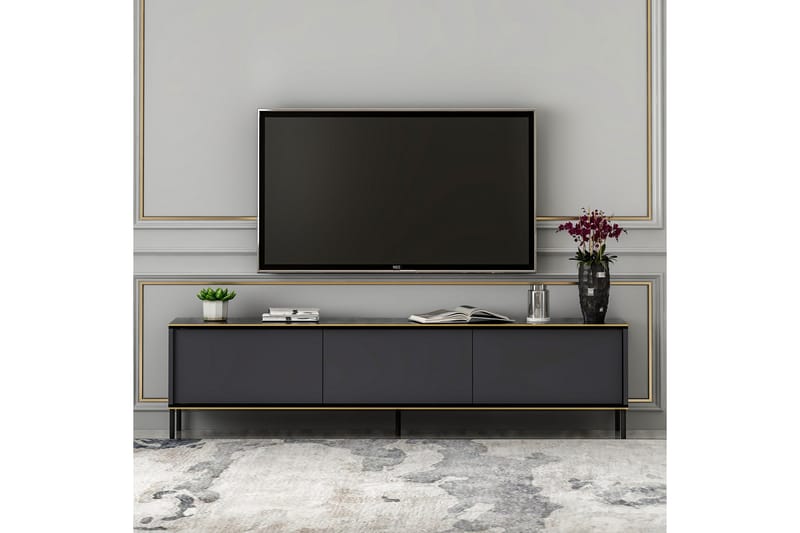 Imaj Tv-bänk 180x35 cm Svart - Hanah Home - Möbler - Tv möbel & mediamöbel - TV bänk & mediabänk