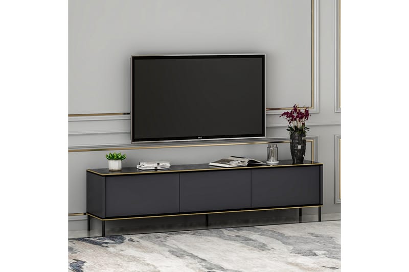 Imaj Tv-bänk 180x35 cm Svart - Hanah Home - TV bänk & mediabänk