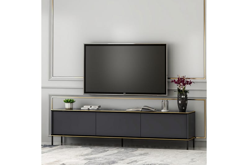 Imaj Tv-bänk 180x35 cm Svart - Hanah Home - TV bänk & mediabänk