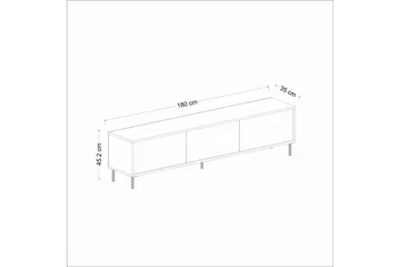 Imaj Tv-bänk 180x35 cm Svart - Hanah Home - Möbler - Tv möbel & mediamöbel - TV bänk & mediabänk