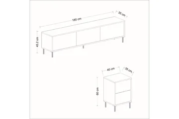 Imaj Tv-möbelset 180x35 cm Svart - Hanah Home - Möbler - Tv möbel & mediamöbel - TV-möbelset