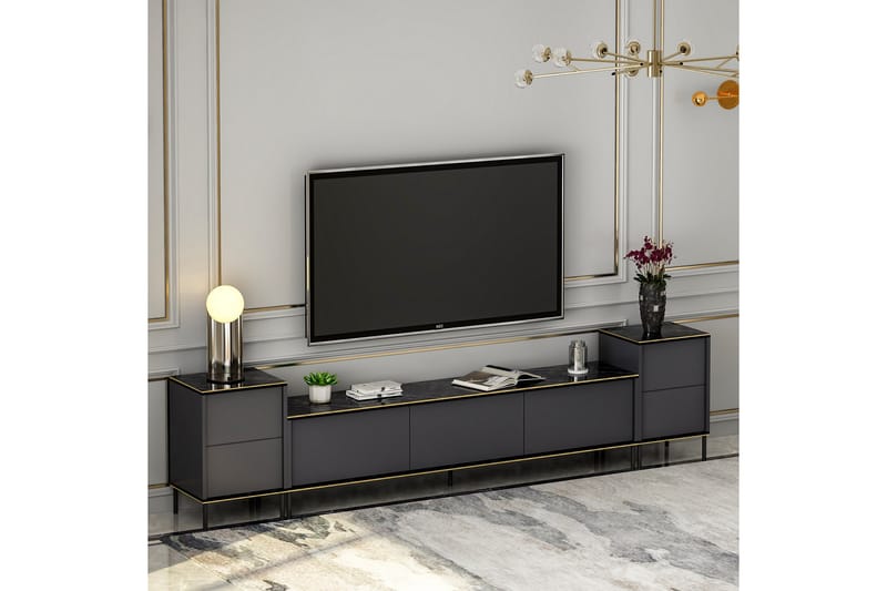 Imaj Tv-möbelset 180x35 cm Svart - Hanah Home - TV-möbelset