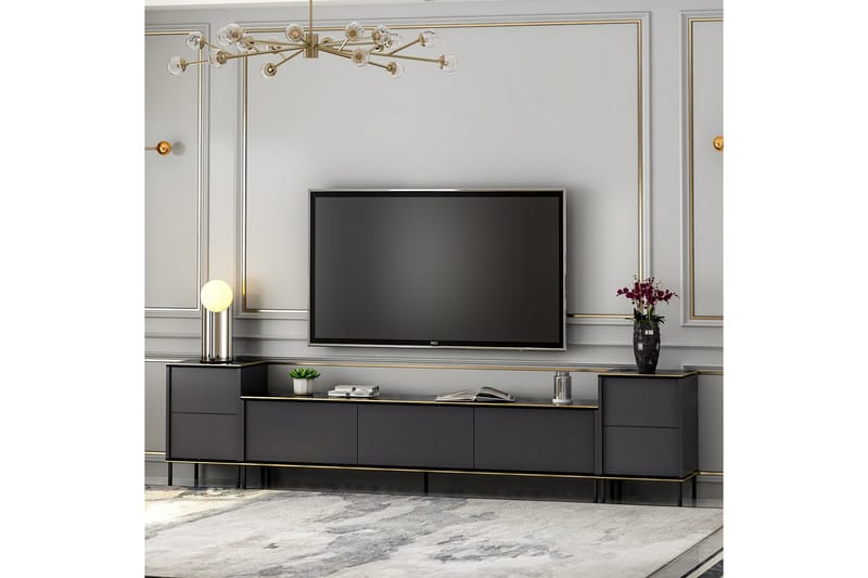 Imaj Tv-möbelset 180x35 cm Svart - Hanah Home - TV-möbelset