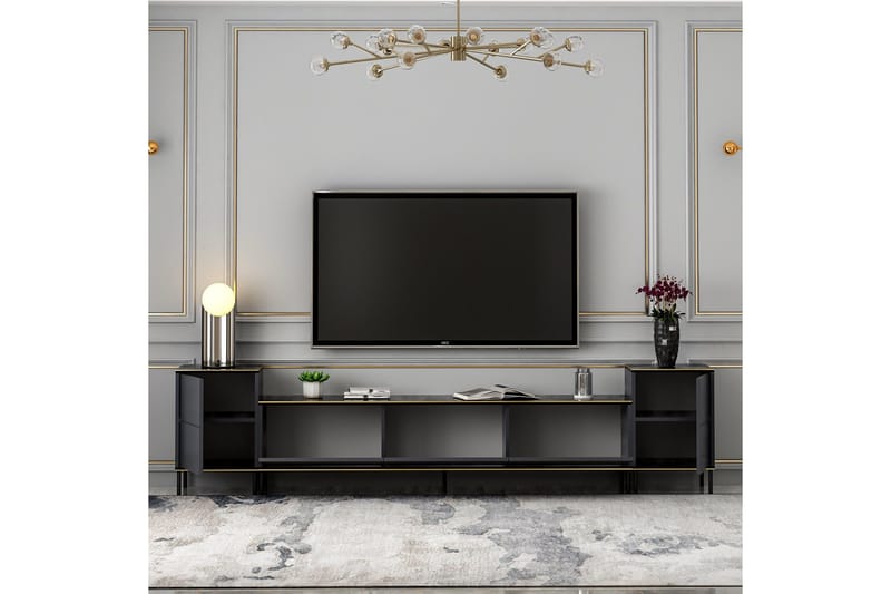Imaj Tv-möbelset 180x35 cm Svart - Hanah Home - Möbler - Tv möbel & mediamöbel - TV-möbelset