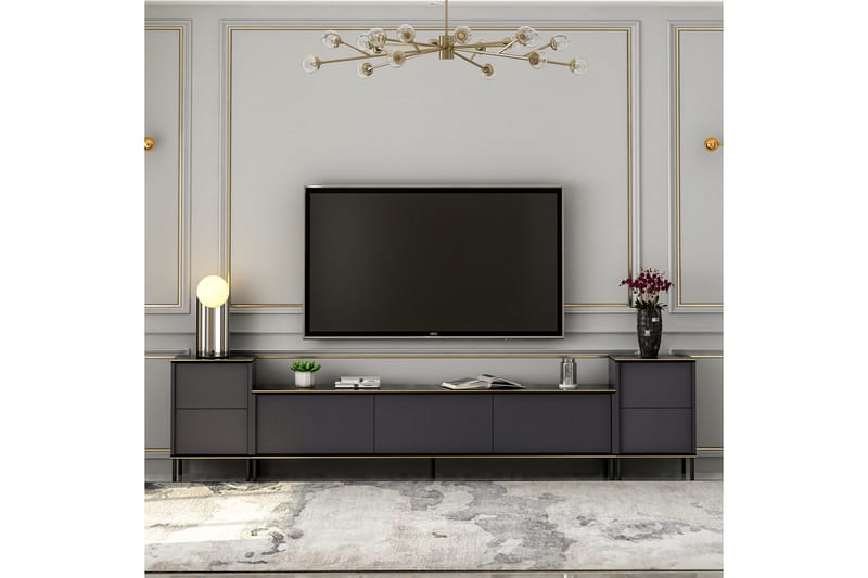 Imaj Tv-möbelset 180x35 cm Svart - Hanah Home - Möbler - Tv möbel & mediamöbel - TV-möbelset