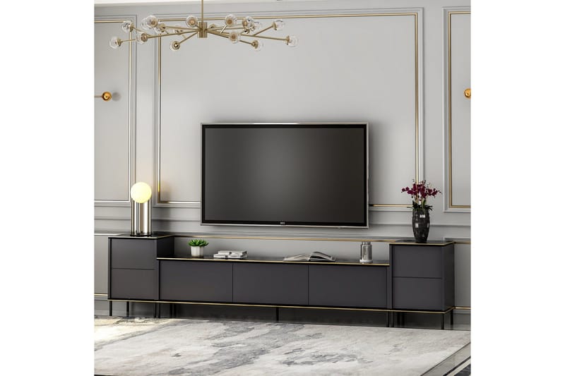 Imaj Tv-möbelset 180x35 cm Svart - Hanah Home - Möbler - Tv möbel & mediamöbel - TV-möbelset