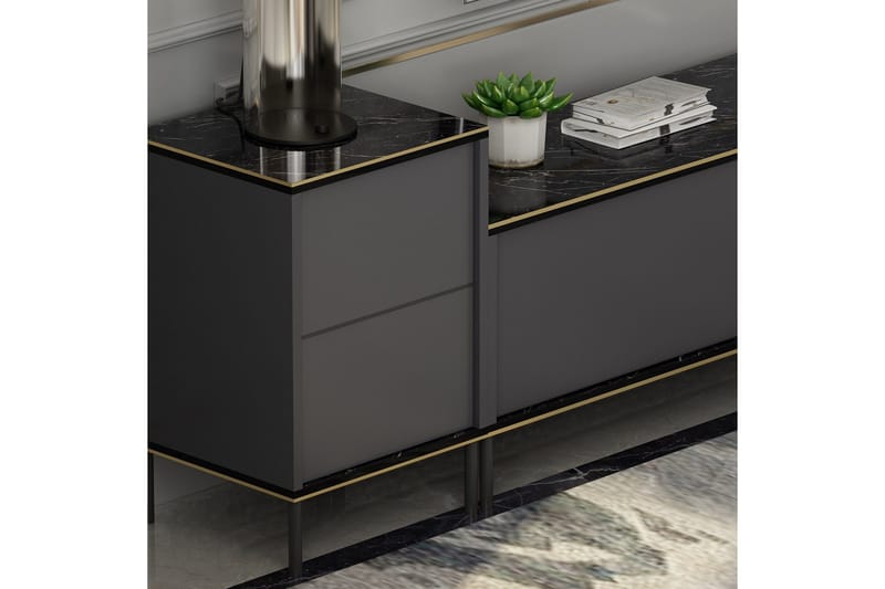 Imaj Tv-möbelset 180x35 cm Svart - Hanah Home - Möbler - Tv möbel & mediamöbel - TV-möbelset