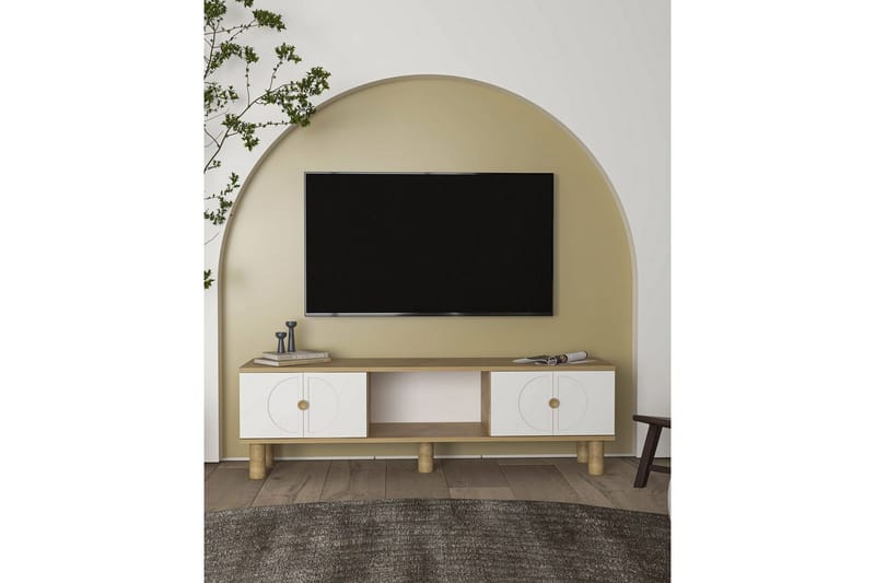 Inci Tv-bänk 150 cm - Vit/Multifärgad - Möbler - Tv möbel & mediamöbel - TV bänk & mediabänk