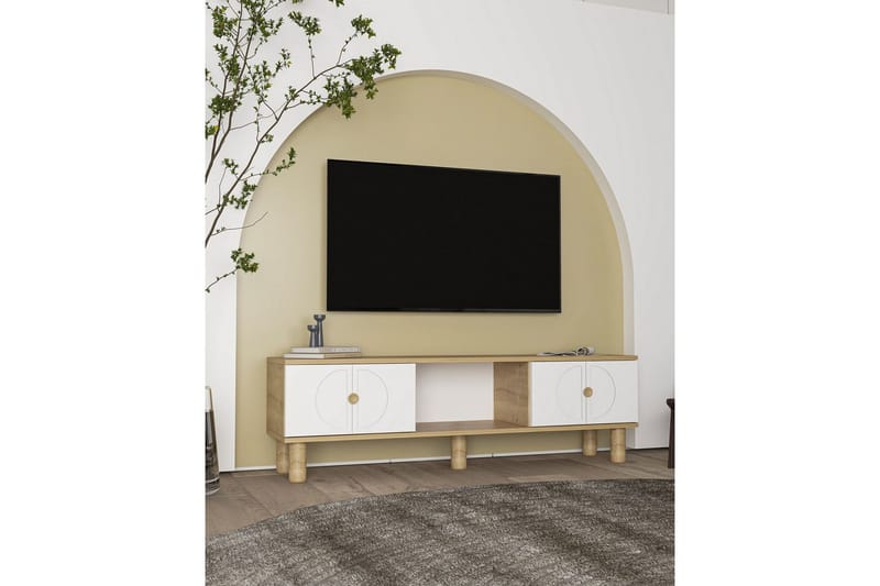 Inci Tv-bänk 150 cm - Vit/Multifärgad - Möbler - Tv möbel & mediamöbel - TV bänk & mediabänk