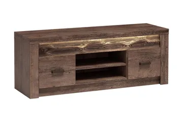 Indianapolis TV-bänk 137x42x53 cm - Vit Led-Belysning - Möbler - Tv möbel & mediamöbel - TV bänk & mediabänk
