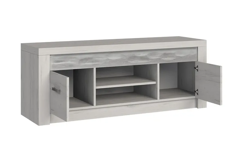 Indianapolis TV-bänk 137x42x53 cm - Vit Led-Belysning - Möbler - Tv möbel & mediamöbel - TV bänk & mediabänk