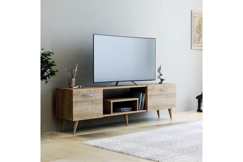 Irma Tv-bänk 150x29,6 cm Brun - Hanah Home - TV bänk & mediabänk