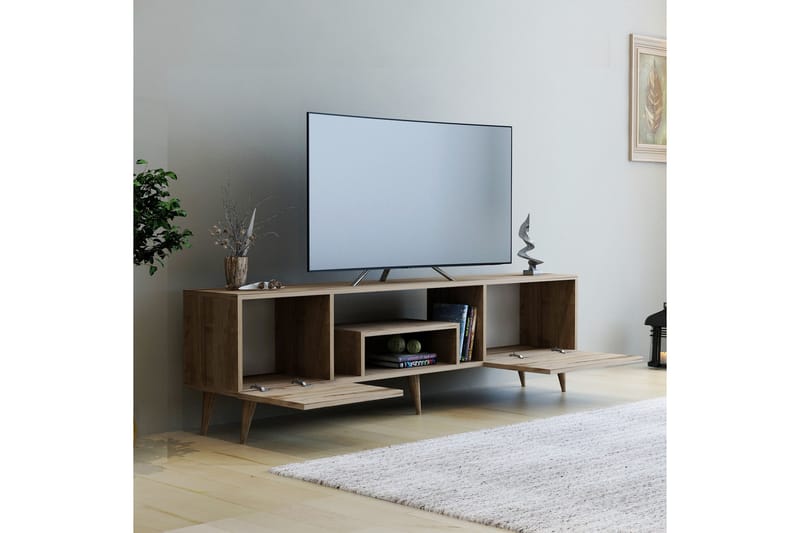 Irma Tv-bänk 150x29,6 cm Brun - Hanah Home - TV bänk & mediabänk