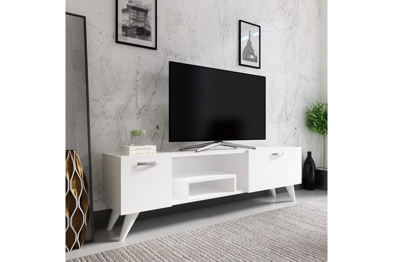 Irma Tv-bänk 150x29,6 cm Vit - Hanah Home - TV bänk & mediabänk